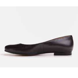 Marco Shoes Ballerine in pelle fiore nera nero 1