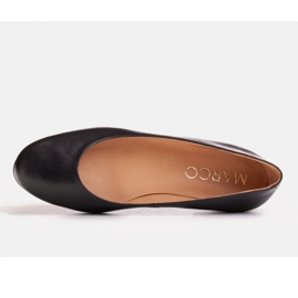 Marco Shoes Ballerine in pelle fiore nera nero 2