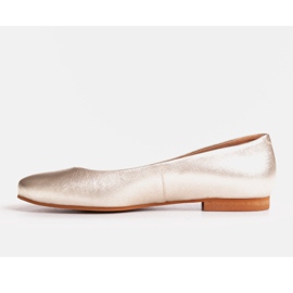 Marco Shoes Ballerine in pelle scamosciata oro d'oro 1
