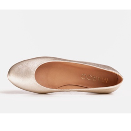 Marco Shoes Ballerine in pelle scamosciata oro d'oro 2