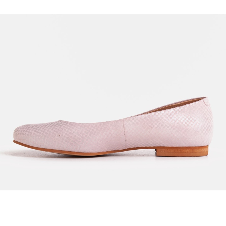Marco Shoes Ballerine in camoscio placcato argento naturale rosa 1