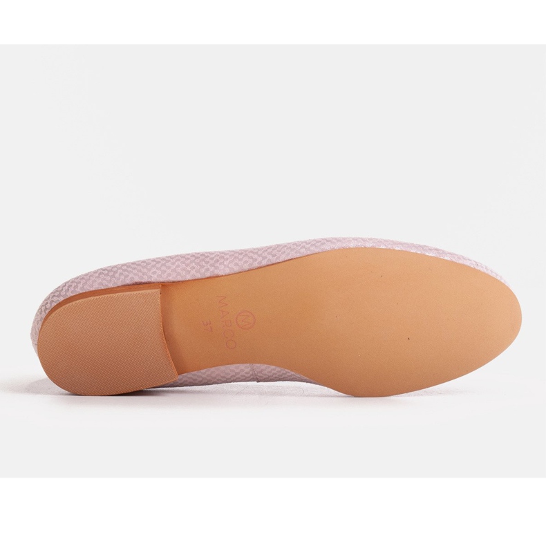 Marco Shoes Ballerine in camoscio placcato argento naturale rosa 2