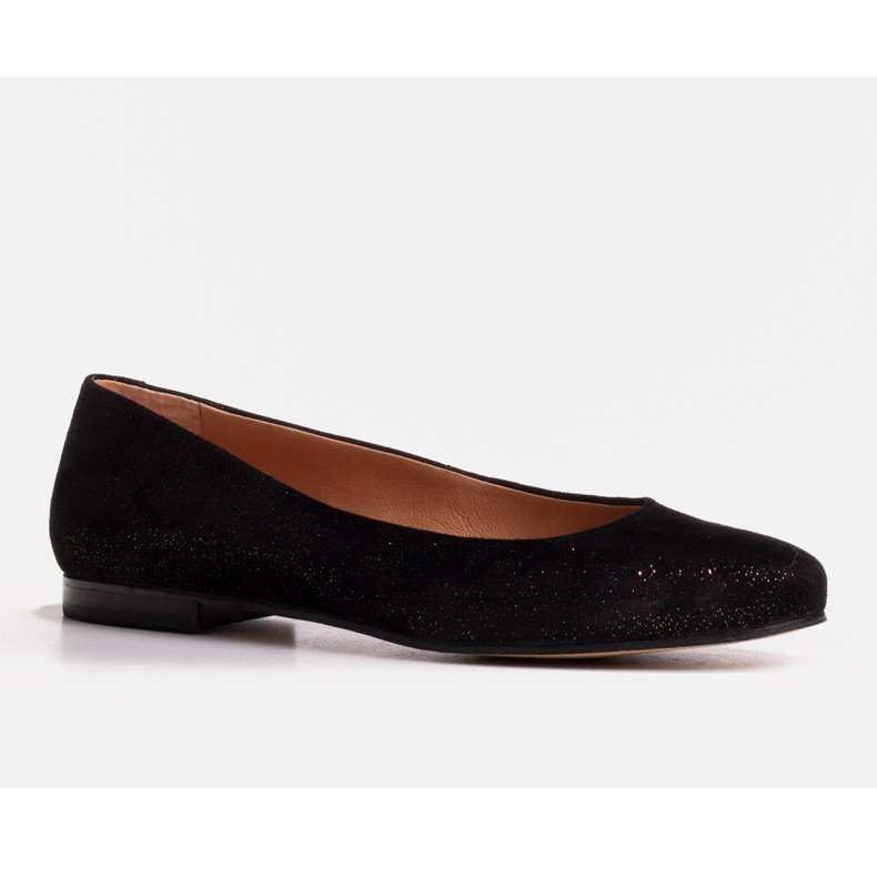 Marco Shoes Ballerine in pelle scamosciata argentata nero 1