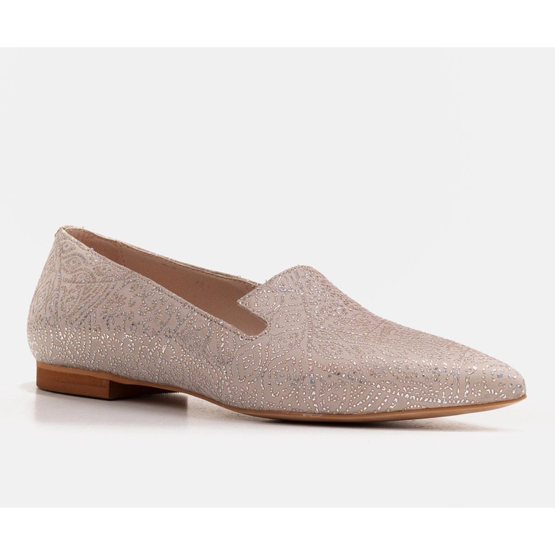 Marco Shoes Ballerine signore in camoscio beige - fantasia paillettes 1