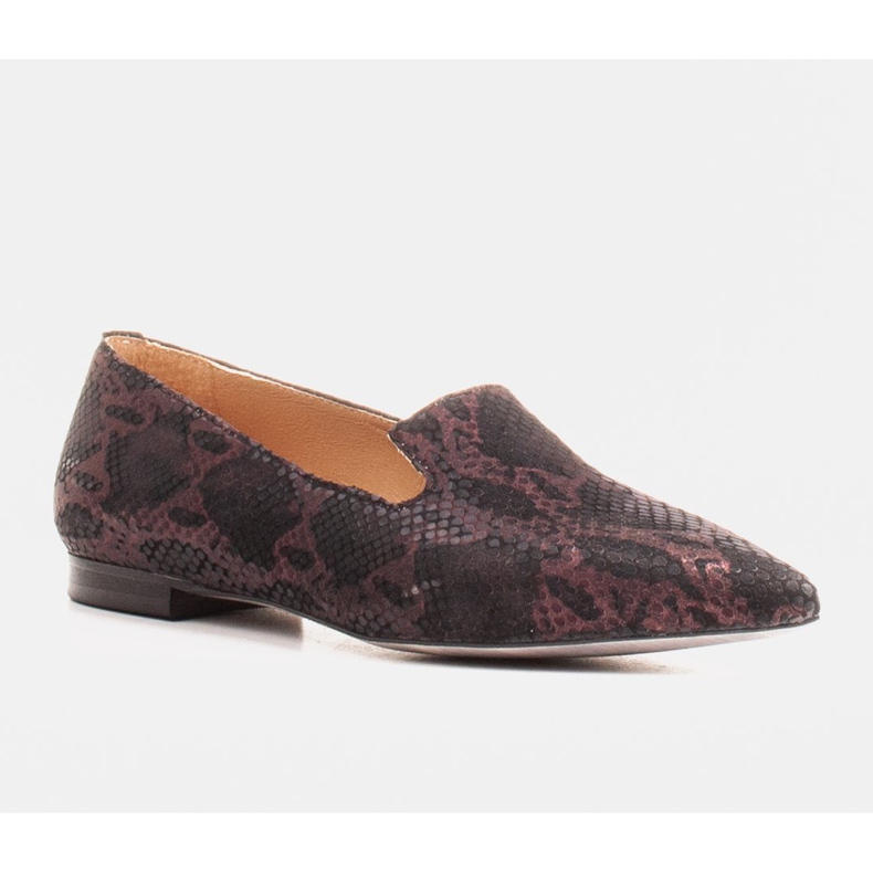 Marco Shoes Ballerine Lordsy realizzate in pelle scamosciata con motivo a pelle di serpente nero 1