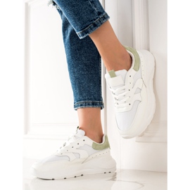 TRENDI Sneakers Alla Moda Con Glitter bianca 1