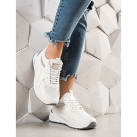 Ideal Shoes Scarpe Da Ginnastica Sulla Piattaforma bianco 1