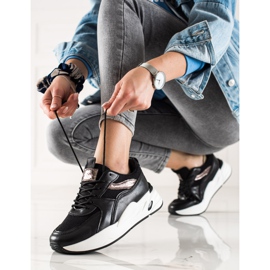 Ideal Shoes Scarpe Da Ginnastica Sulla Piattaforma nero 1