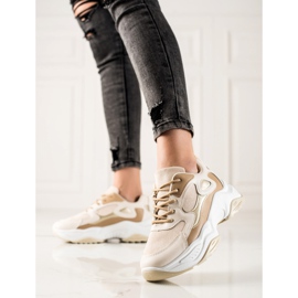 Marquiz Scarpe da ginnastica alla moda beige marrone 1