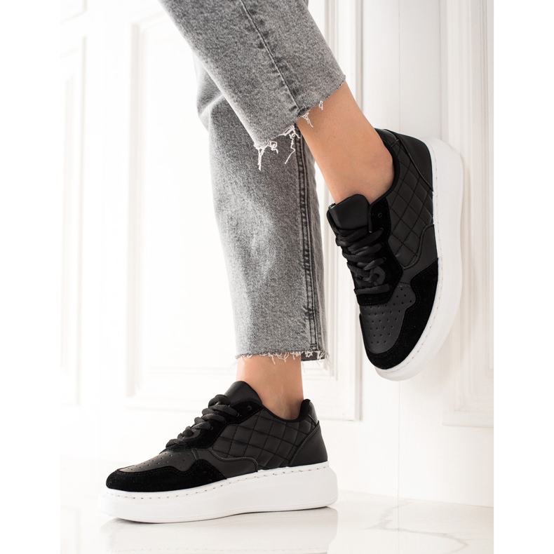BUONAROTTI Scarpe sportive trapuntate Sneakers nero 1
