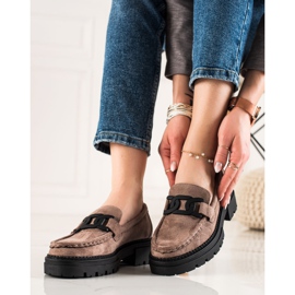 Mocassini fashion LA.FI beige marrone 2