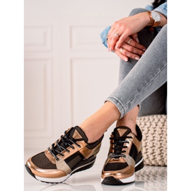 VINCEZA sneakers nere e oro nero d'oro 1