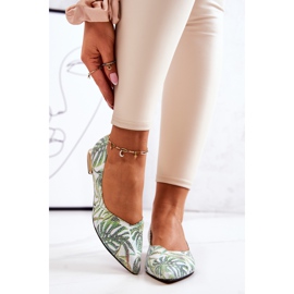Ballerine Donna Laura Messi Pelle Verde 2193 multicolore 2