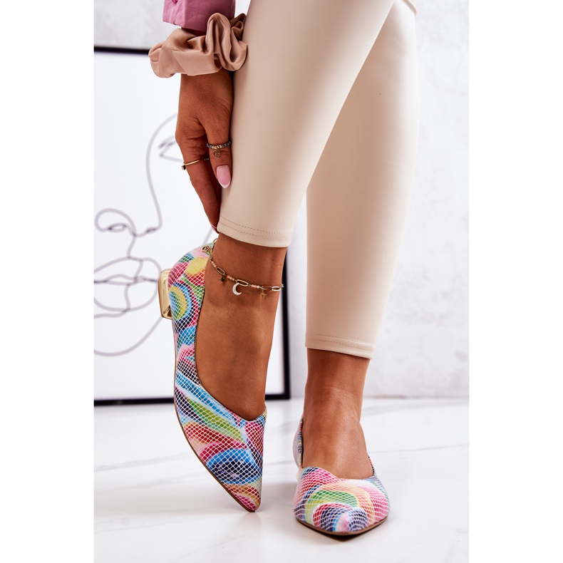 Ballerine da donna Laura Messi Leather Rainbow 2193 multicolore 2