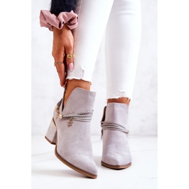 PS1 Stivali Inessa Da Cowboy In Pelle Scamosciata Grigio Con Righe 2