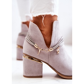 PS1 Stivali Inessa Da Cowboy In Pelle Scamosciata Grigio Con Righe 1