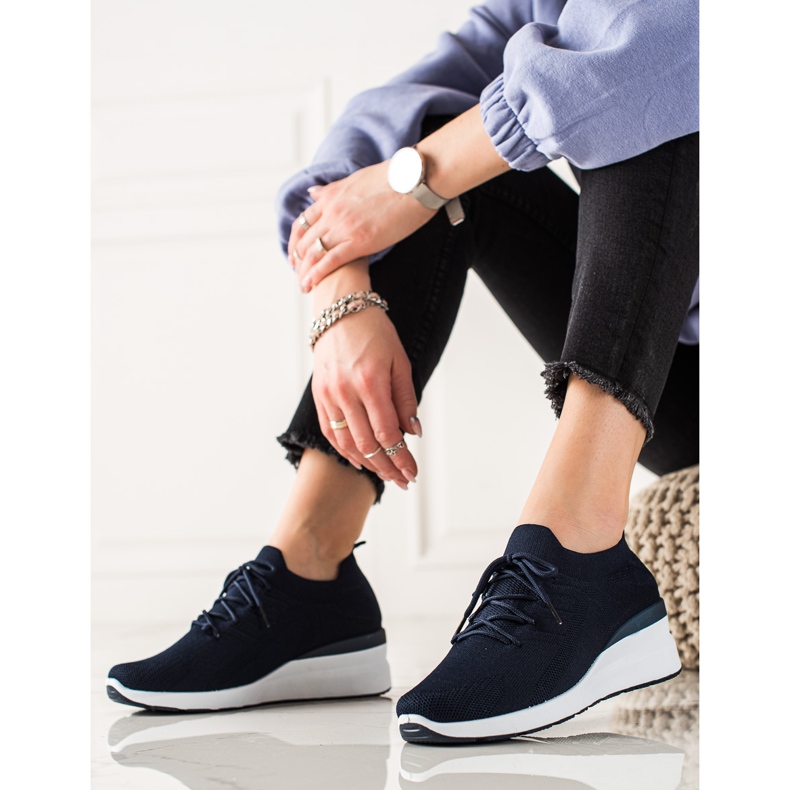 Goodin Scarpe con zeppa stringate blu navy 1