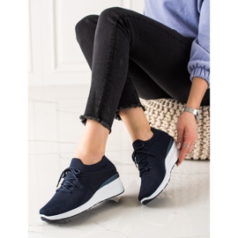 Goodin Scarpe con zeppa stringate blu navy 2