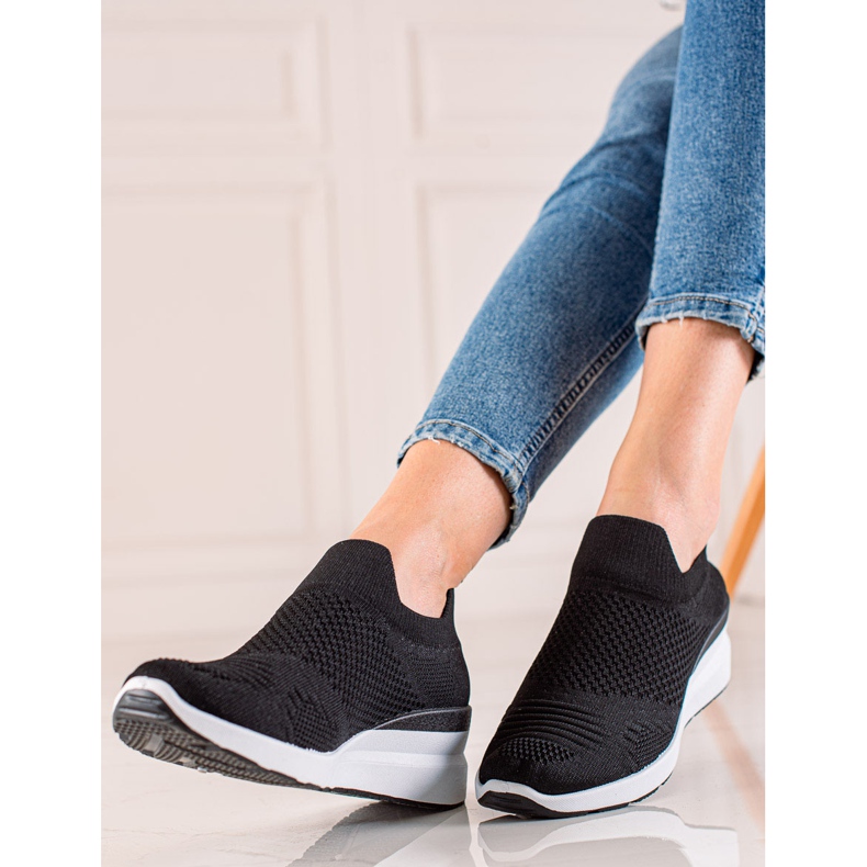 Goodin Sneakers slip-on con zeppa nero 1