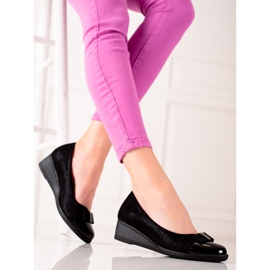 Décolleté con broccato Vinceza nero 1