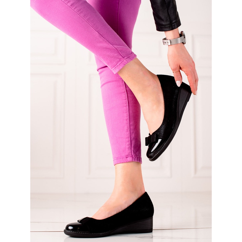 Décolleté con broccato Vinceza nero 2