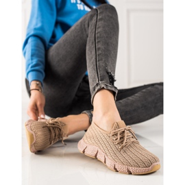 TRENDI Scarpe sportive marroni beige 1