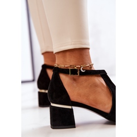 Décolleté In Pelle Scamosciata Sul Tacco Laura Messi 2309 Nero 1