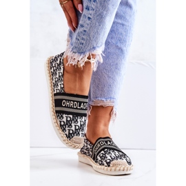 PS1 Espadrillas classiche nere per il tempo caldo beige nero 2