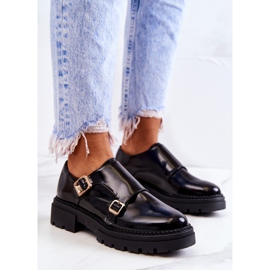 PL5 Scarpe In Pelle Con Fibbia La.Fi Nero Leonie 1