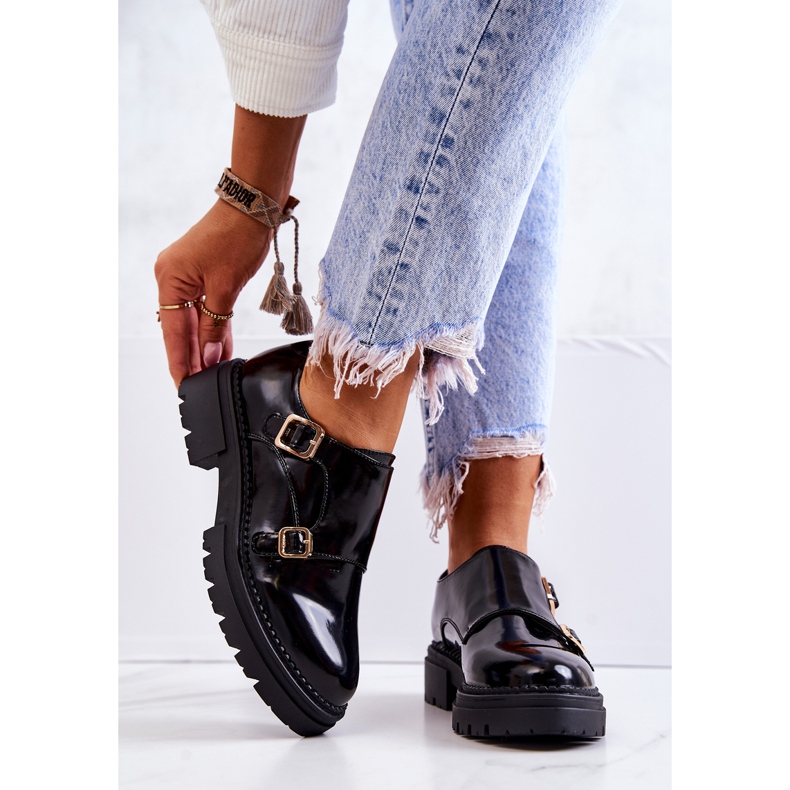 PL5 Scarpe In Pelle Con Fibbia La.Fi Nero Leonie 2