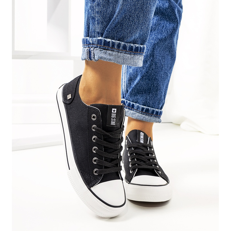 Sneakers classiche Big Star nere DD274338 bianca nero 2