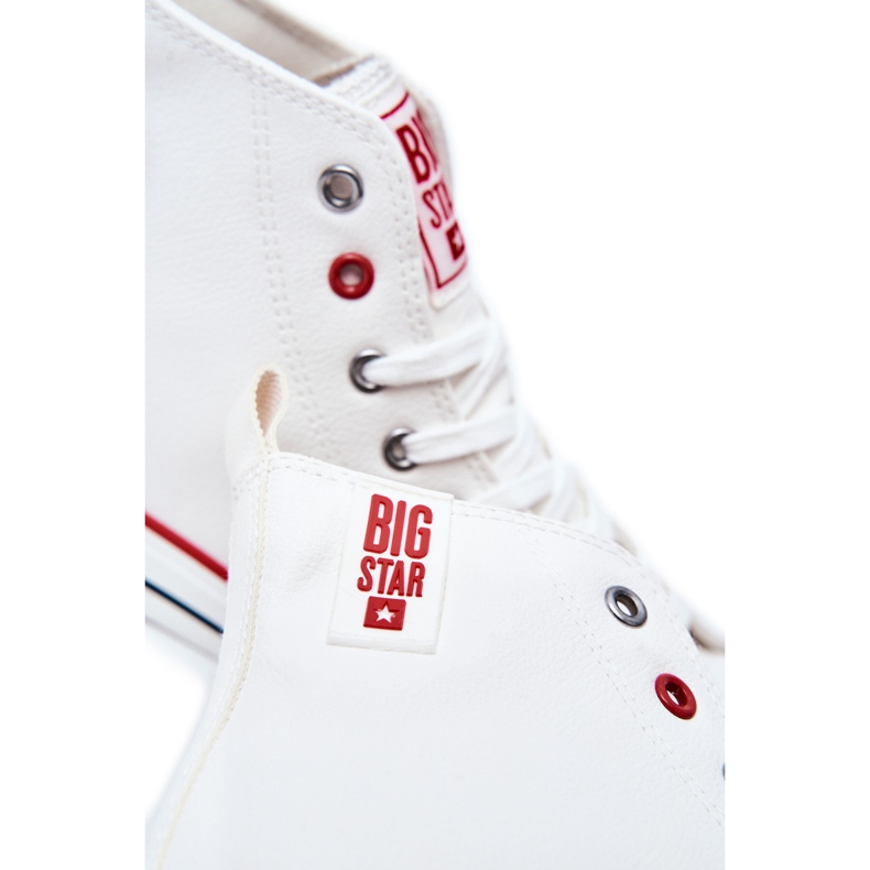 Sneakers Alte Da Uomo In Pelle Big Star JJ174071 Bianche bianca 1