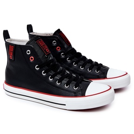 Sneakers Alte da Uomo in Pelle Big Star JJ174070 Nere nero 1