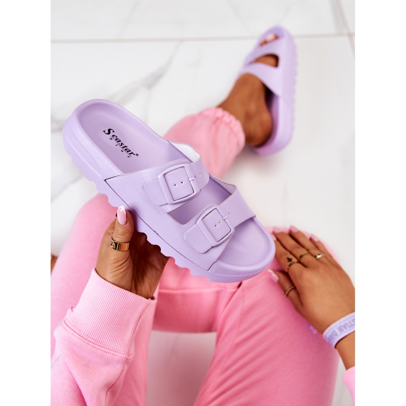 PS1 Ciabatte Di Gomma Sulla Piattaforma Viola Westie 1