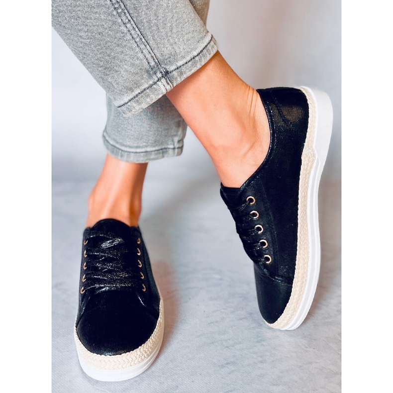 Espadrillas stringate Zillo Black nero 2
