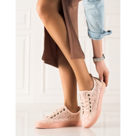 Sneakers Big Star da donna traforate JJ274059 rosa 1