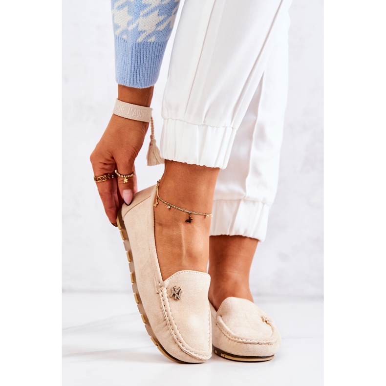 PS1 Mocassini Donna Scamosciati Beige Madelyn 1