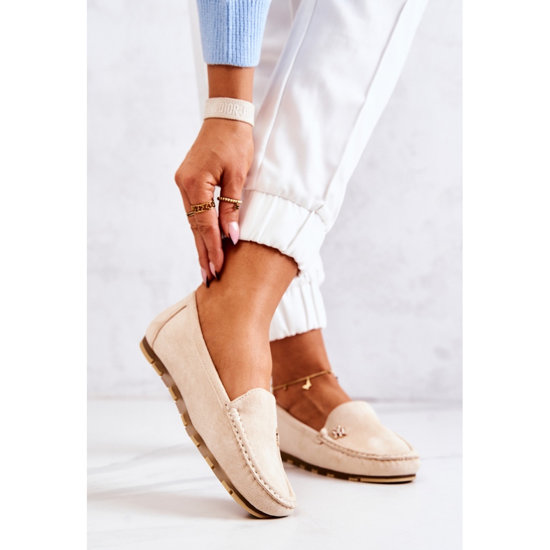 PS1 Mocassini Donna Scamosciati Beige Madelyn 2