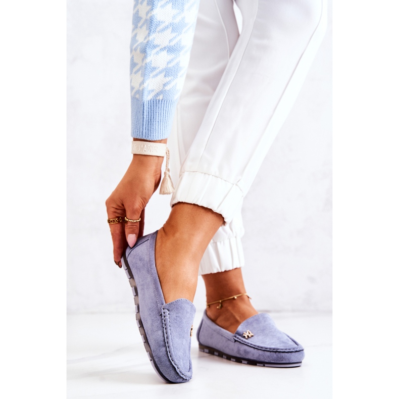PS1 Mocassini da donna in camoscio blu Madelyn 1