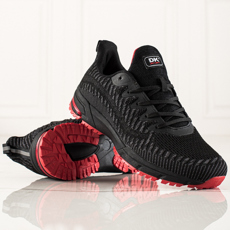 DK Scarpe sportive comode per uomo nero grigio 1