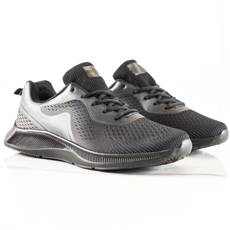 TRENDI Scarpe sportive leggere nero grigio 2