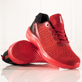 TRENDI Scarpe sportive da uomo nero rosso 2