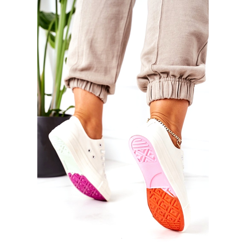 NEWS Sneakers classiche da donna Ecoma che cambiano colore bianca multicolore 4