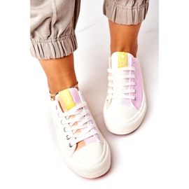 NEWS Sneakers classiche da donna Ecoma che cambiano colore bianca multicolore 3