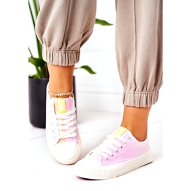 NEWS Sneakers classiche da donna Ecoma che cambiano colore bianca multicolore 2