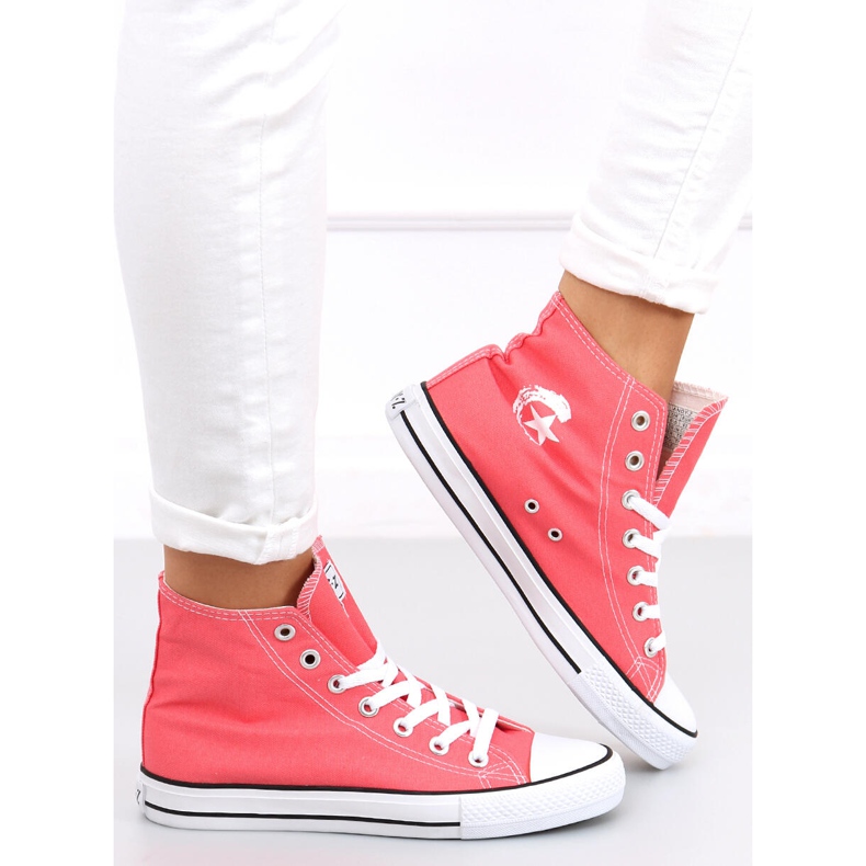 Sneakers alte alla caviglia Ingi Silver Red rosso rosa 2