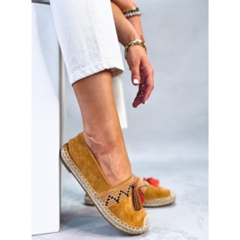 Espadrillas Boho con frange Birna Camel marrone 2
