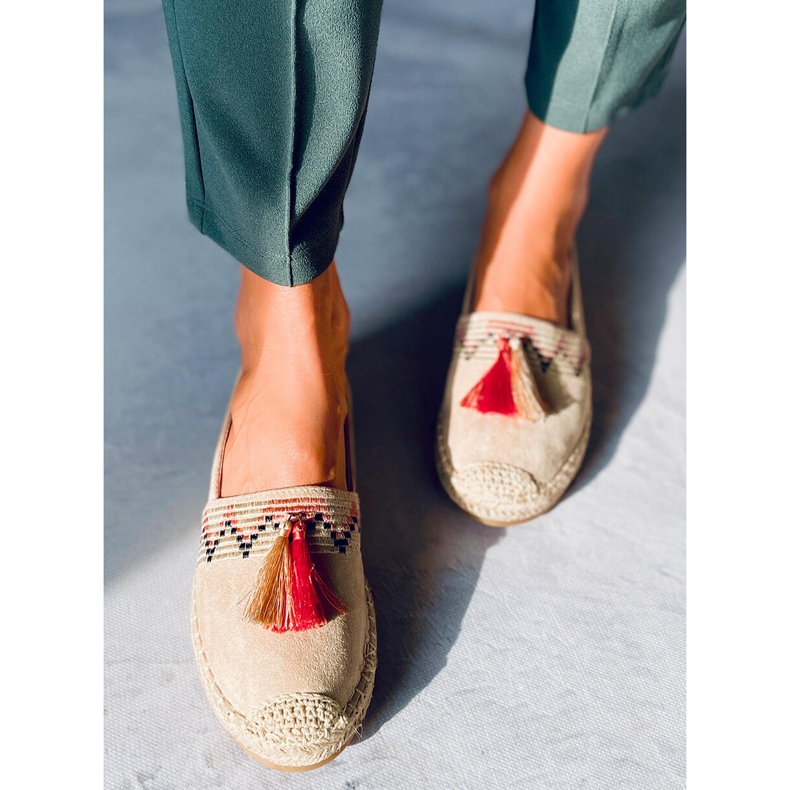 Espadrillas Boho con frange Birna Beige 2