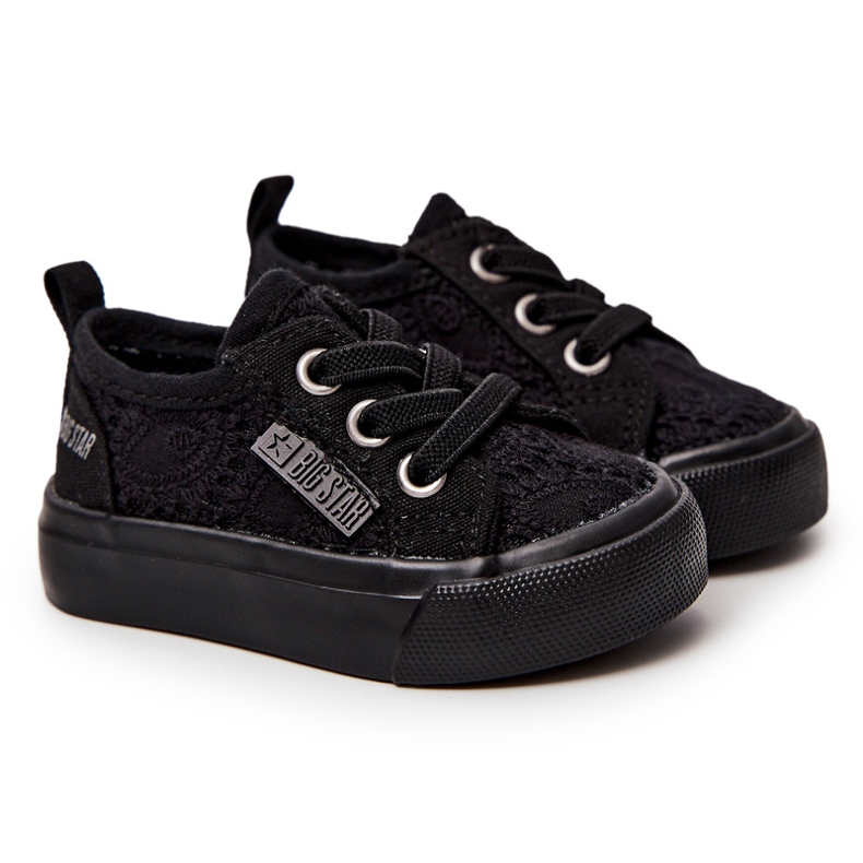 Sneakers nere traforate Big Star JJ374019 nero 2
