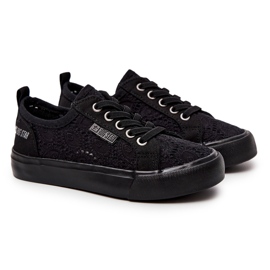 Sneakers nere traforate Big Star JJ374011 nero 2